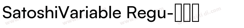 SatoshiVariable Regu字体转换